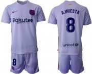 Wholesale Cheap Men 2021-2022 Club Barcelona away purple 8 Soccer Jersey
