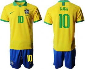 Wholesale Cheap Brazil #10 Kaka Home Soccer Country Jersey