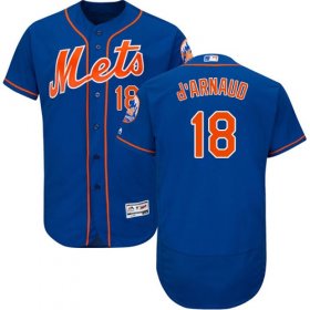 Wholesale Cheap Mets #18 Travis d\'Arnaud Blue Flexbase Authentic Collection Stitched MLB Jersey