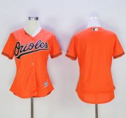 Wholesale Cheap Orioles Blank Orange Women's Alternate Stitched MLB Jersey
