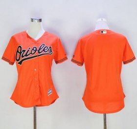 Wholesale Cheap Orioles Blank Orange Women\'s Alternate Stitched MLB Jersey