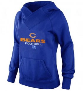 Wholesale Cheap Women\'s Chicago Bears Big & Tall Critical Victory Pullover Hoodie Blue