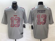 Cheap Men's San Francisco 49ers #13 Brock Purdy Gray Atmosphere Fashion Football Stitched Jersey