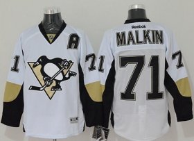 Wholesale Cheap Penguins #71 Evgeni Malkin White Stitched NHL Jersey