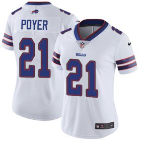 Wholesale Cheap Nike Bills #21 Jordan Poyer White Women\'s Stitched NFL Vapor Untouchable Limited Jersey