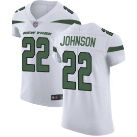 Wholesale Cheap Nike Jets #22 Trumaine Johnson White Men\'s Stitched NFL Vapor Untouchable Elite Jersey