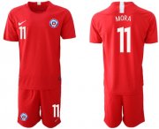Wholesale Cheap Chile #11 Mora Home Soccer Country Jersey
