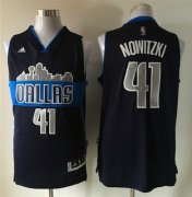 Wholesale Cheap Men's Dallas Mavericks #41 Dirk Nowitzki Revolution 30 Swingman The City Navy Blue Jersey
