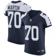Wholesale Cheap Nike Cowboys #70 Zack Martin Navy Blue Thanksgiving Men's Stitched NFL Vapor Untouchable Throwback Elite Jersey