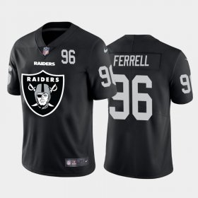 Wholesale Cheap Las Vegas Raiders #96 Clelin Ferrell Black Men\'s Nike Big Team Logo Player Vapor Limited NFL Jersey