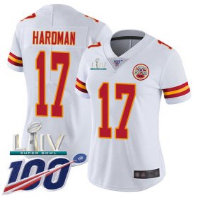 Wholesale Cheap Nike Chiefs #17 Mecole Hardman White Super Bowl LIV 2020 Women\'s Stitched NFL 100th Season Vapor Untouchable Limited Jersey
