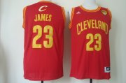 Wholesale Cheap Men's Cleveland Cavaliers #23 LeBron James 2016 The NBA Finals Patch Red Swingman Jersey