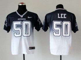 Wholesale Cheap Nike Cowboys #50 Sean Lee Navy Blue/White Men\'s Stitched NFL Elite Fadeaway Fashion Jersey