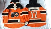 Wholesale Cheap Flyers #17 Wayne Simmonds Orange Sawyer Hooded Sweatshirt Stitched NHL Jersey