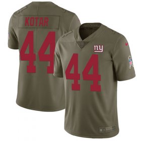 Wholesale Cheap Nike Giants #44 Doug Kotar Olive Men\'s Stitched NFL Limited 2017 Salute to Service Jersey