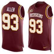 Wholesale Cheap Nike Redskins #93 Jonathan Allen Burgundy Red Team Color Men's Stitched NFL Limited Tank Top Jersey