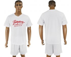 Wholesale Cheap Bayern Munchen Blank White Soccer Club T-Shirt_1