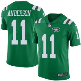 Wholesale Cheap Nike Jets #11 Robby Anderson Green Men\'s Stitched NFL Elite Rush Jersey