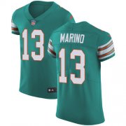 Wholesale Cheap Nike Dolphins #13 Dan Marino Aqua Green Alternate Men's Stitched NFL Vapor Untouchable Elite Jersey