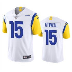 Wholesale Cheap Men\'s Los Angeles Rams #15 Tutu Atwell White Vapor Untouchable Limited Stitched Football Jersey