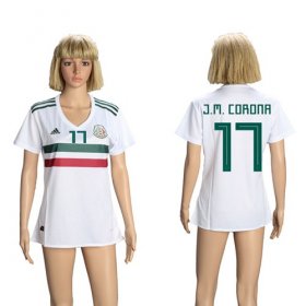 Wholesale Cheap Women\'s Mexico #17 J.M.Corona Away Soccer Country Jersey