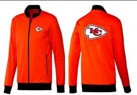 Wholesale Cheap NFL Kansas City Chiefs Team Logo Jacket Orange