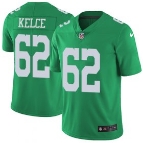 Wholesale Cheap Nike Eagles #62 Jason Kelce Green Men\'s Stitched NFL Limited Rush Jersey