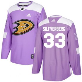 Wholesale Cheap Adidas Ducks #33 Jakob Silfverberg Purple Authentic Fights Cancer Stitched NHL Jersey