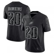 Wholesale Cheap Men's Philadelphia Eagles #20 Brian Dawkins Black Reflective Limited Stitched Football Jersey