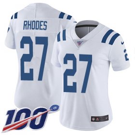 Wholesale Cheap Nike Colts #27 Xavier Rhodes White Women\'s Stitched NFL 100th Season Vapor Untouchable Limited Jersey