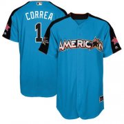 Wholesale Cheap Astros #1 Carlos Correa Blue 2017 All-Star American League Stitched MLB Jersey