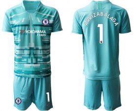 Wholesale Cheap Chelsea #1 Arrizabalaga Light Blue Goalkeeper Soccer Club Jersey