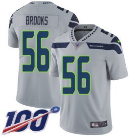 Wholesale Cheap Nike Seahawks #56 Jordyn Brooks Grey Alternate Youth Stitched NFL 100th Season Vapor Untouchable Limited Jersey