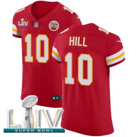 Wholesale Cheap Nike Chiefs #10 Tyreek Hill Red Super Bowl LIV 2020 Team Color Men\'s Stitched NFL Vapor Untouchable Elite Jersey