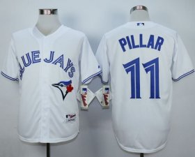 Wholesale Cheap Blue Jays #11 Kevin Pillar White Cool Base Stitched MLB Jersey