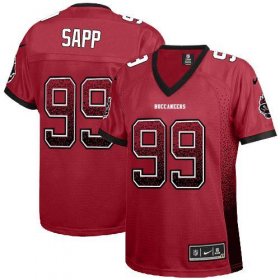 Wholesale Cheap Nike Buccaneers #99 Warren Sapp Red Team Color Women\'s Stitched NFL Elite Drift Fashion Jersey