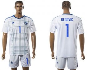 Wholesale Cheap Bosnia Herzegovina #1 Begovic Away Soccer Country Jersey
