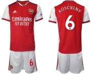Wholesale Cheap Men 2021-2022 Club Arsenal home red 6 Soccer Jersey