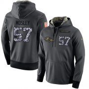 Wholesale Cheap NFL Men's Nike Baltimore Ravens #57 C.J. Mosley Stitched Black Anthracite Salute to Service Player Performance Hoodie