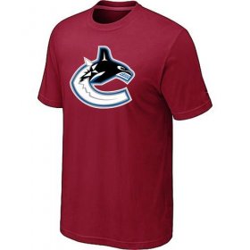 Wholesale Cheap Vancouver Canucks Big & Tall Logo Red NHL T-Shirt