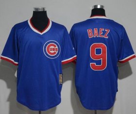 Wholesale Cheap Cubs #9 Javier Baez Blue Cooperstown Stitched MLB Jersey