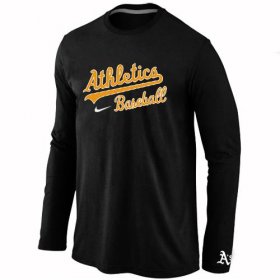 Wholesale Cheap Oakland Athletics Long Sleeve MLB T-Shirt Black