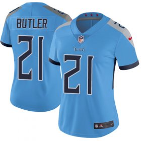 Wholesale Cheap Nike Titans #21 Malcolm Butler Light Blue Alternate Women\'s Stitched NFL Vapor Untouchable Limited Jersey