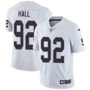 Wholesale Cheap Nike Raiders #92 P.J. Hall White Men's Stitched NFL Vapor Untouchable Limited Jersey