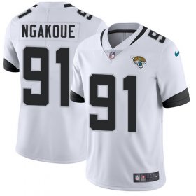 Wholesale Cheap Nike Jaguars #91 Yannick Ngakoue White Men\'s Stitched NFL Vapor Untouchable Limited Jersey