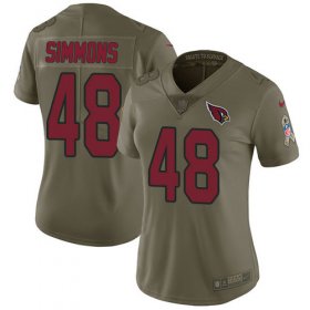 Wholesale Cheap Nike Cardinals #48 Isaiah Simmons Olive Women\'s Stitched NFL Limited 2017 Salute To Service Jersey
