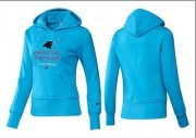 Wholesale Cheap Women's Carolina Panthers Authentic Logo Pullover Hoodie Blue