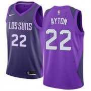 Wholesale Cheap Women's Nike Phoenix Suns #22 Deandre Ayton Purple NBA Swingman City Edition Jersey