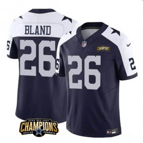 Cheap Men\'s Dallas Cowboys #26 DaRon Bland Navy White 2023 F.U.S.E. NFC East Champions Patch Football Stitched Jersey