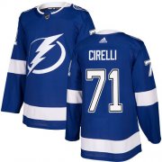 Cheap Adidas Lightning #71 Anthony Cirelli Blue Home Authentic Stitched NHL Jersey